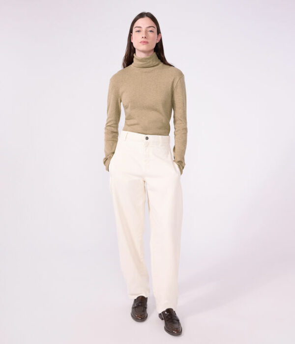 Sous-pull femme en coton uni
