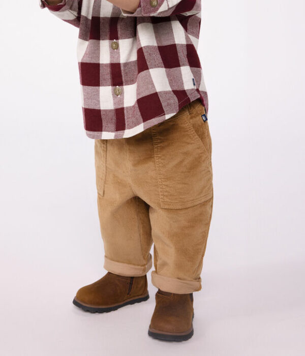 Pantalon bébé en velours uni
