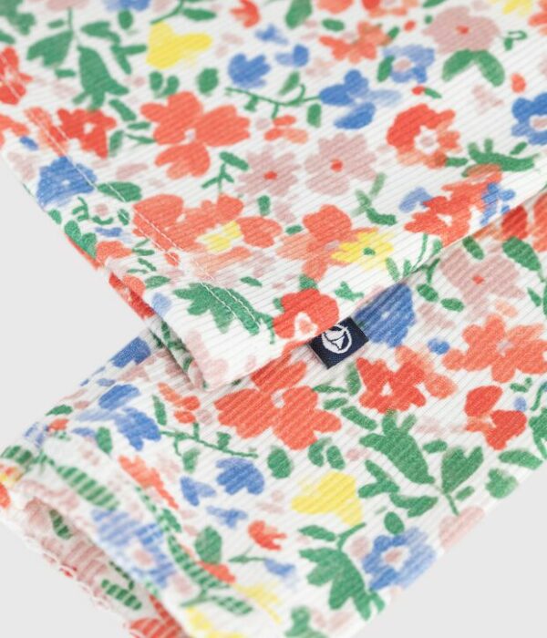 Cardigan enfant en coton à fleurs