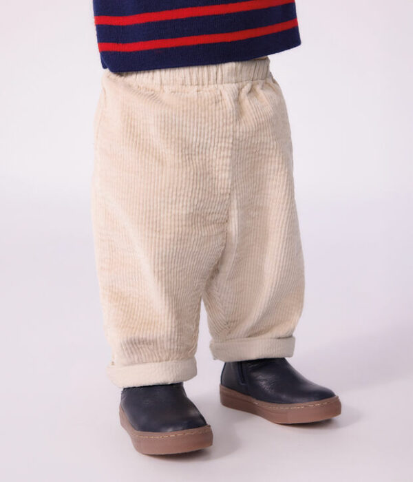 Pantalon bébé en velours uni