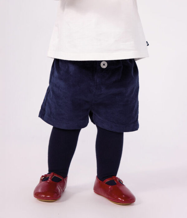 Short bébé en velours uni