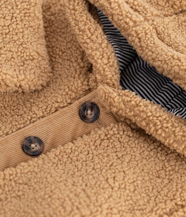 Manteau à capuche bébé en sherpa