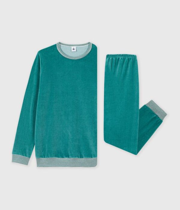Pyjama enfant en velours uni