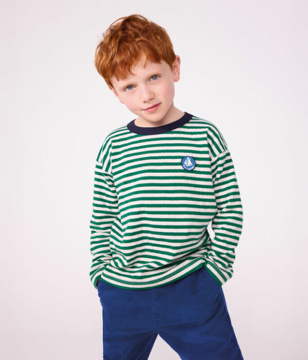 Tee-shirt enfant manches longues à rayures