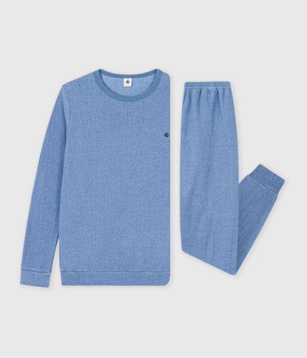 Pyjama enfant en coton éponge uni