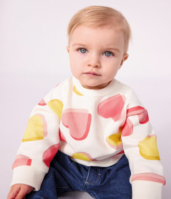 Sweatshirt bébé en coton imprimé étoiles