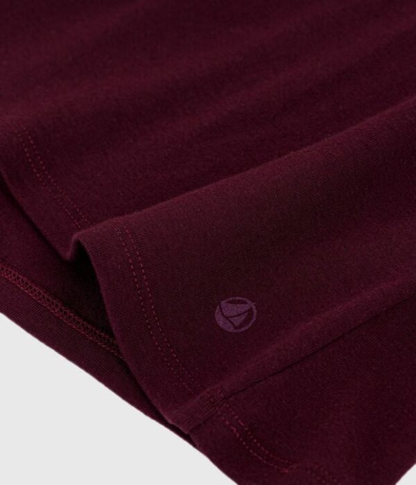 Tee-shirt femme en coton manches courtes uni