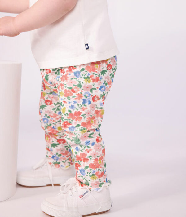 Legging bébé en coton imprimé fleurs