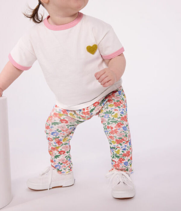 Legging bébé en coton imprimé fleurs
