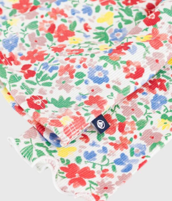 Cardigan bébé en coton imprimé fleurs