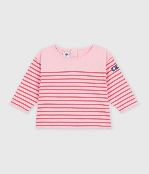 Tee-shirt bébé en coton manches longues à rayures