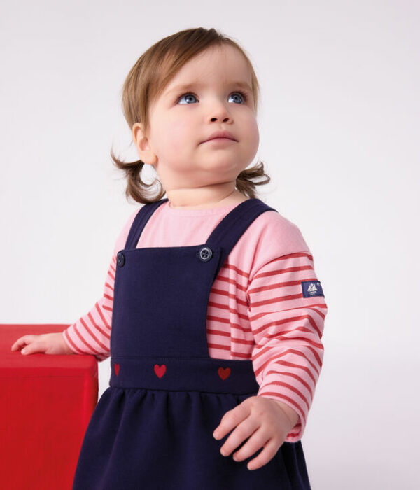 Tee-shirt bébé en coton manches longues à rayures