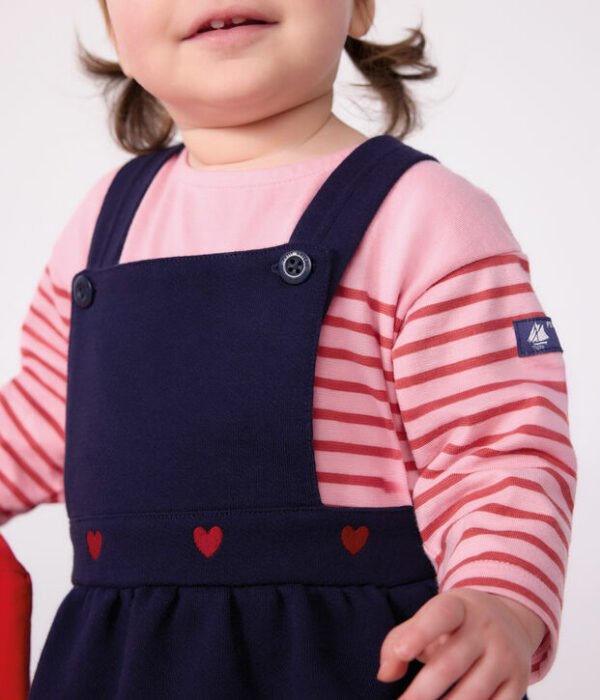 Tee-shirt bébé en coton manches longues à rayures