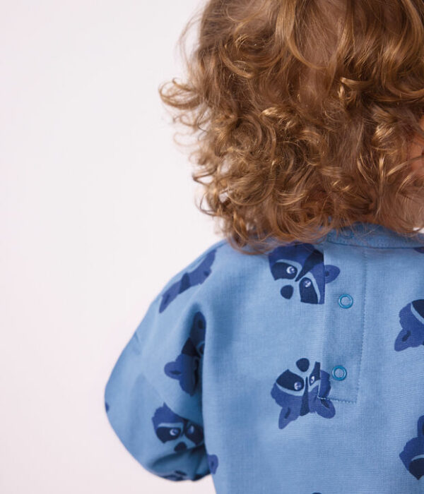 Ensemble sweatshirt et pantalon bébé en coton imprimé animalier