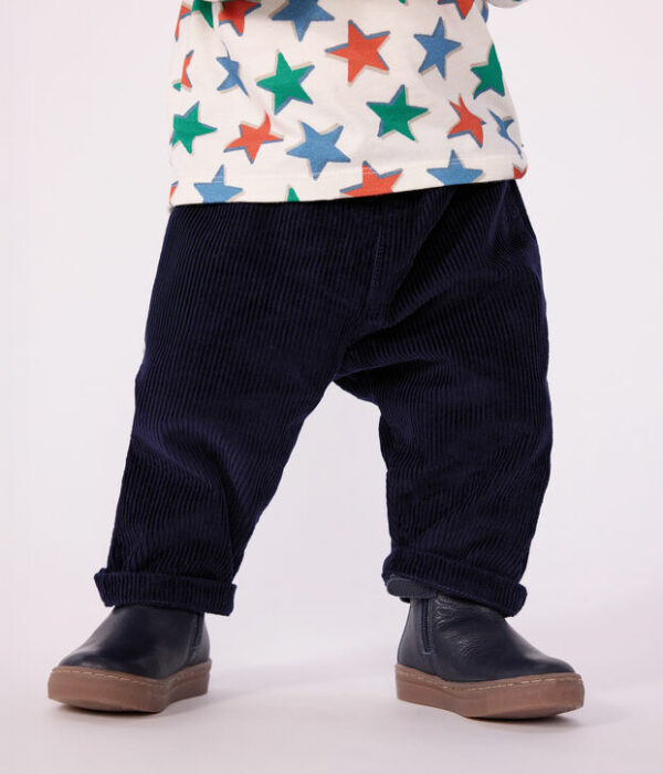 Pantalon bébé en velours uni