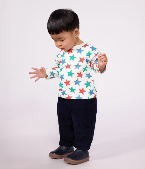 Pantalon bébé en velours uni