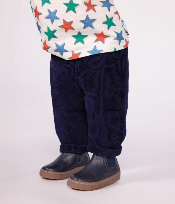 Pantalon bébé en velours uni