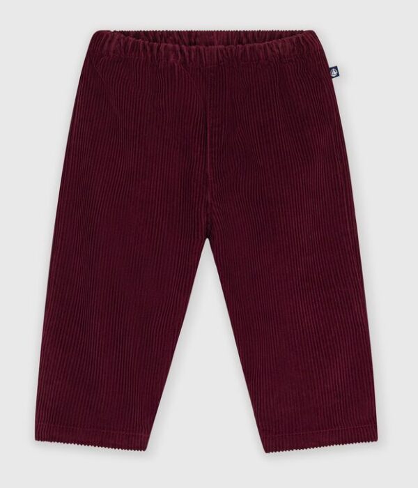 Pantalon bébé en velours uni