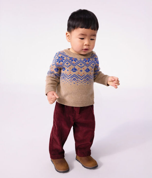 Pantalon bébé en velours uni