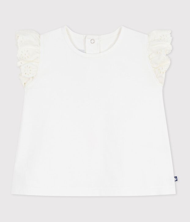 Tee-shirt bébé en coton à manches courtes, uni