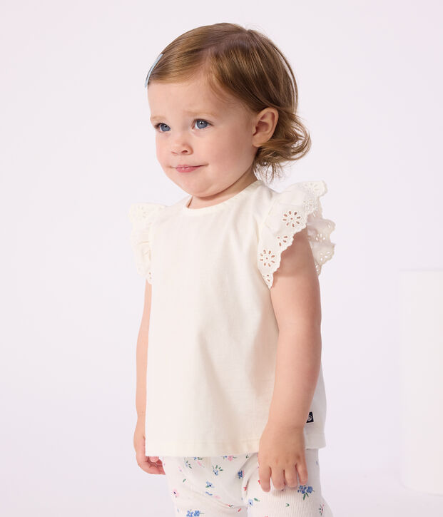 Tee-shirt bébé en coton à manches courtes, uni – Image 2