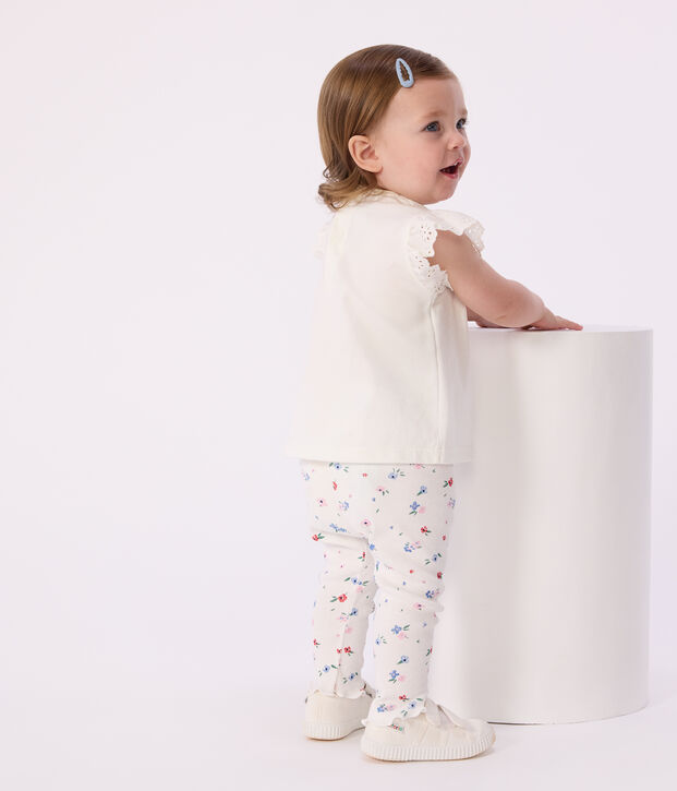 Tee-shirt bébé en coton à manches courtes, uni – Image 4
